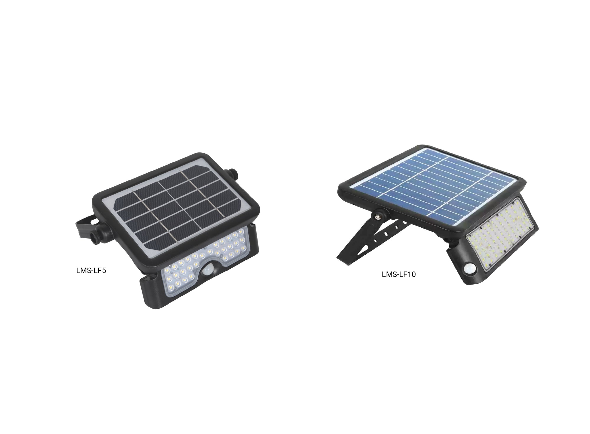 faretti ad energia solare con pannello fotovoltaico integrato, ideali per illuminazioni professionali e aziendali
