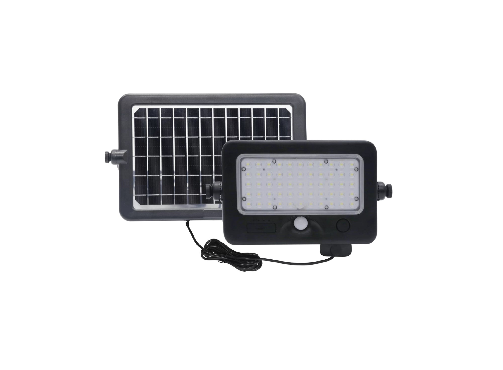 faro led ad energia solare con pannello fotovoltaico separato, ideali per illuminazione esterna di ingressi, viali e spazi aziendali