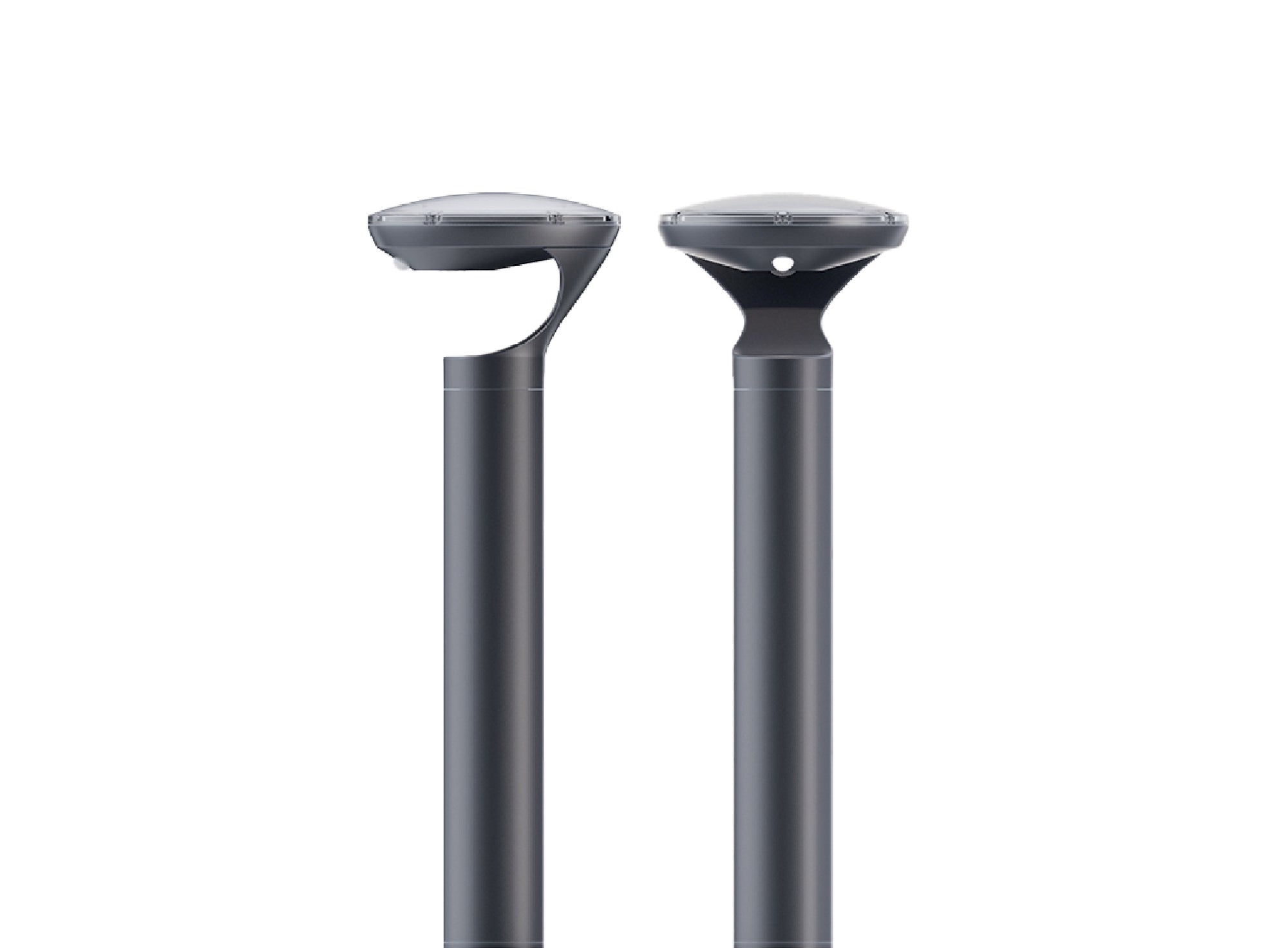 Lampioncini solari da esterno con design moderno e struttura nera, ideali per illuminazione elegante in ambiti professionali e architettonici

