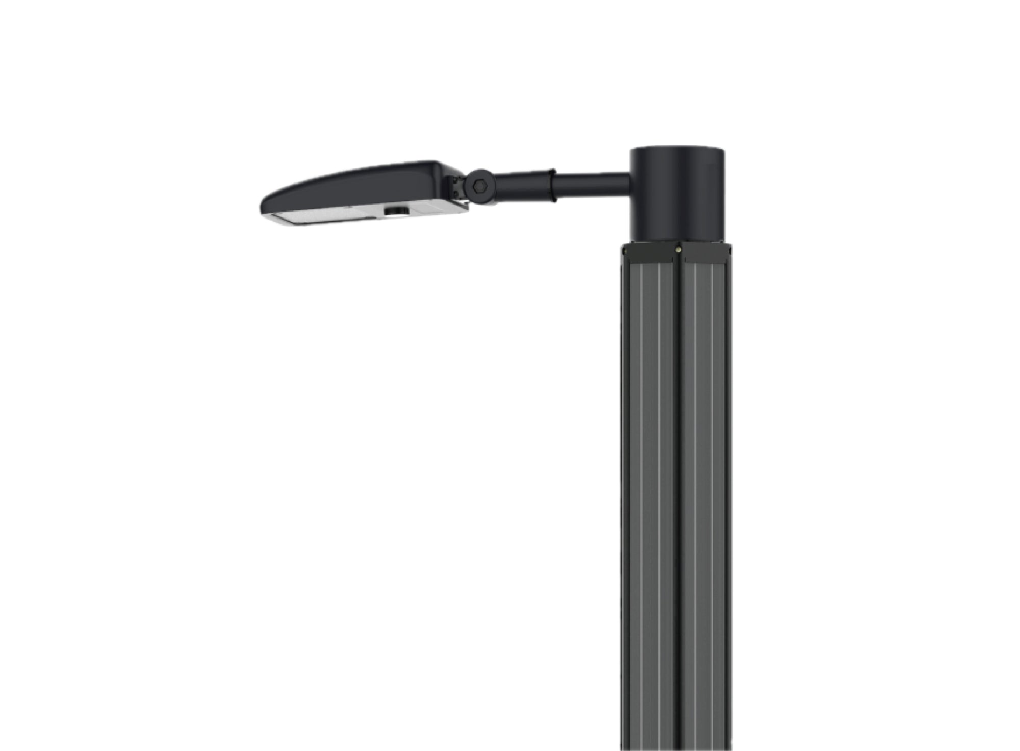 Lampione solare LED con pannello fotovoltaico verticale, ideale per illuminazione industriale e strade pubbliche